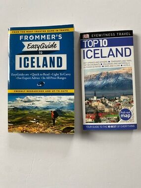 Iceland Guide Set Of 2 Frommer’s Easyguide Eyewitness Travel Top Ten Book EUC